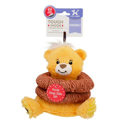 Charming Pet Ringamals Plush Puzzle Dog Toy - Bear main image