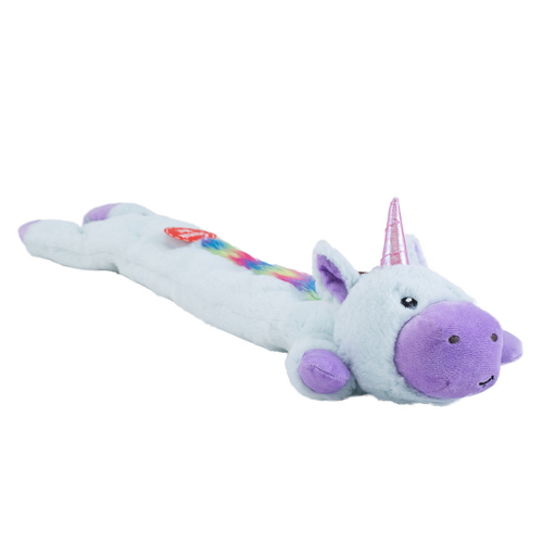 Charming Pet Longidudes Extra Long 75cm Plush Squeaker Dog Toy - Unicorn main image