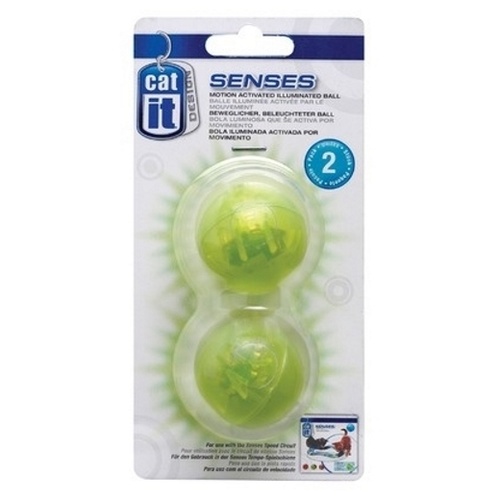 Catit Senses Motion Activated Flashing Balls Cat Toys - 2 pack main image