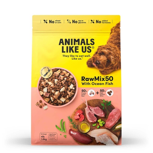 Animals Like Us Dog Food RawMix50 Ocean Fish 50% Freeze Dried Raw - 1.8kg main image