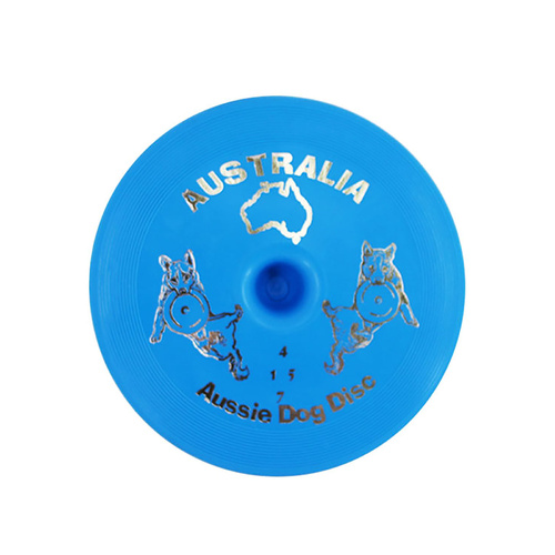 Aussie Dog Flying Disc Fetch Dog Toy - Blue Soft Frisbee main image