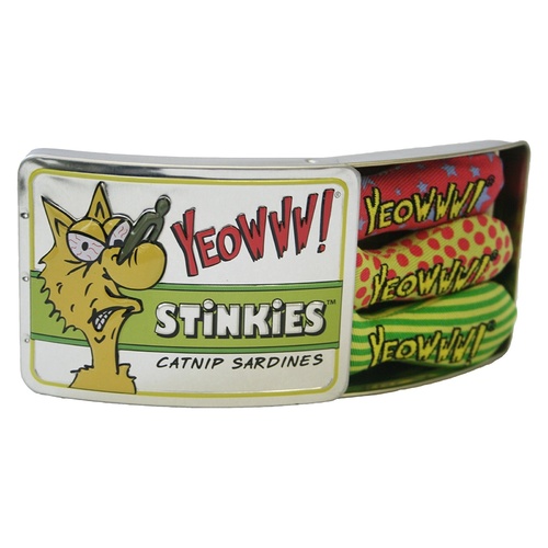 Yeowww! Cat Toys with Pure American Catnip - Tin of 3 Stinkies main image