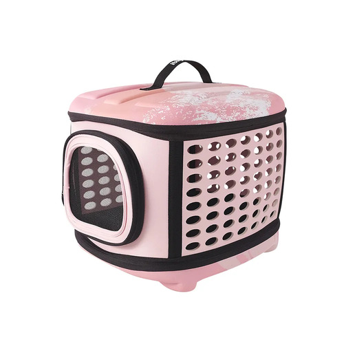 Ibiyaya Collapsible Travelling Pet Carrier for Cats & Dogs - Pink Sunset main image