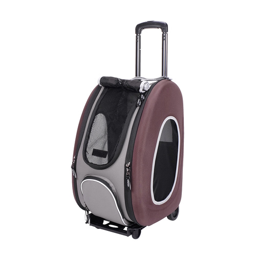 Ibiyaya Convertable Pet Carrier with Wheels - Chocolate main image