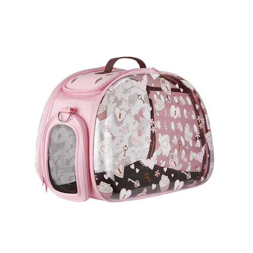 Ibiyaya Transparent Pet Carrier - Pink Valentine main image