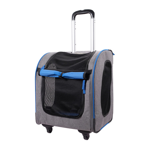 Ibiyaya New Liso Backpack Parallel Transport Pet Trolley - Slate/Sapphire main image