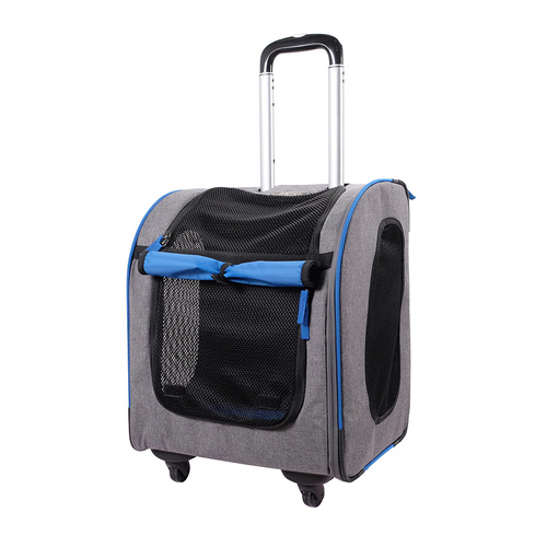 Ibiyaya New Liso Backpack Parallel Transport Pet Trolley - Slate/Sapphire main image