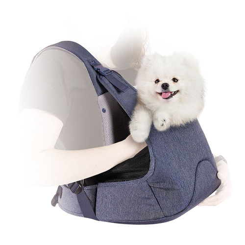 Ibiyaya Hug Pack Padded & Mesh Dog Sling Carrier - Denim Blue main image