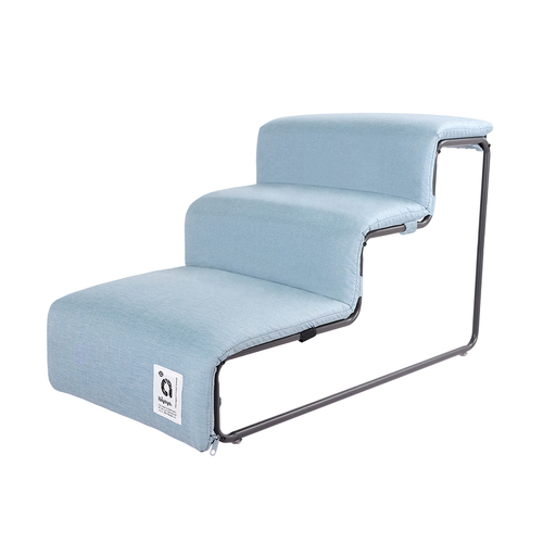 Ibiyaya Everest Practical Pet Stairs for Cats & Dogs - NEW Large Steps - Dusty Blue main image