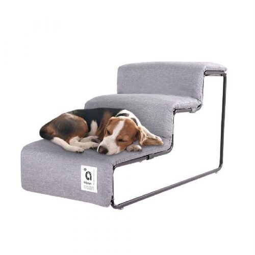 Ibiyaya Everest Practical Pet Stairs for Cats & Dogs - NEW Large Steps - Grey main image