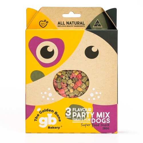 Golden Bone Bakery 3-Flavour Party Mix Dog Training Treats 280g main image