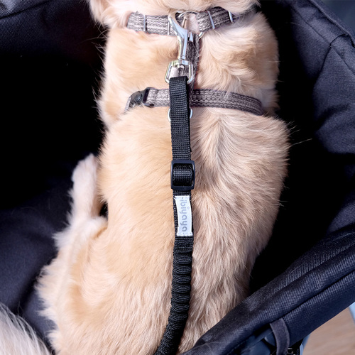 Ibiyaya No Shock Bungee Leash Extension/ Stroller Tether - Black or Grey main image