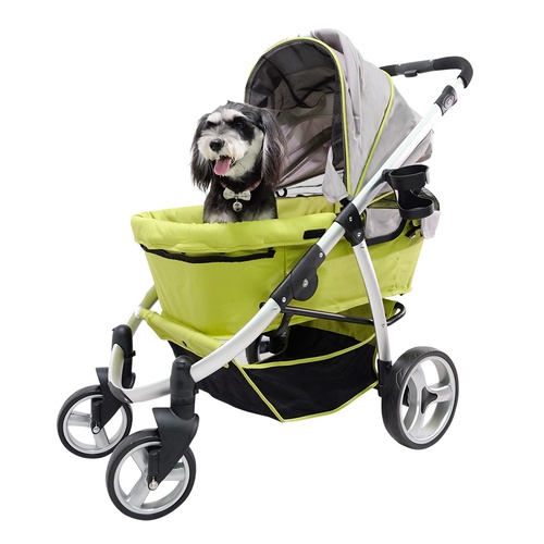 Ibiyaya Collapsible Elegant Retro I Pet Stroller for Cats & Dogs up to 35kg - Green main image