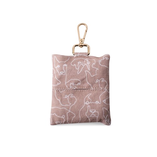 Fringe Studio Canvas Dog Poop Waste Bag Dispenser with Keychain - Loose Dog Line main image