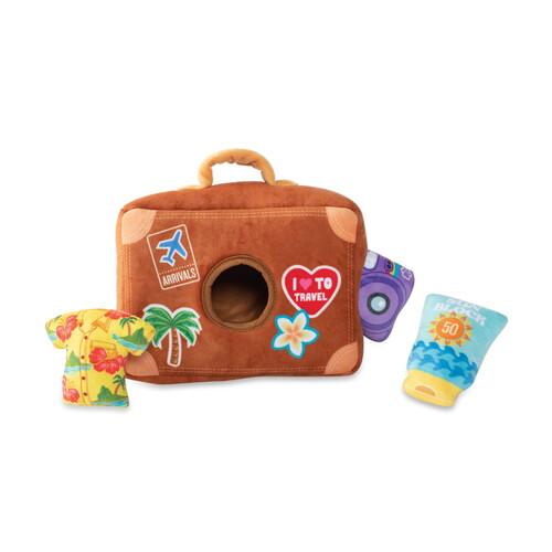 Fringe Studio Plush Squeaker Dog Toy - Pack Your Bags main image