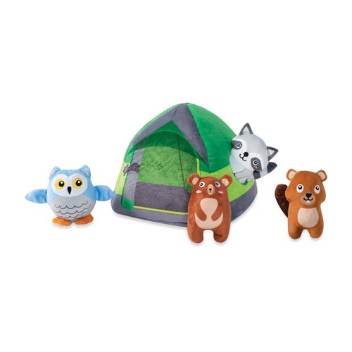 Fringe Studio Plush Burrow Interactive Dog Toy - Happy Campers main image