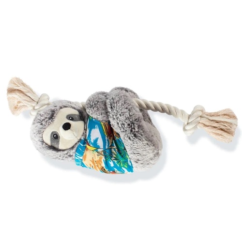 Fringe Studio Slown' Down For Summer Sloth on a Rope Dog Toy main image
