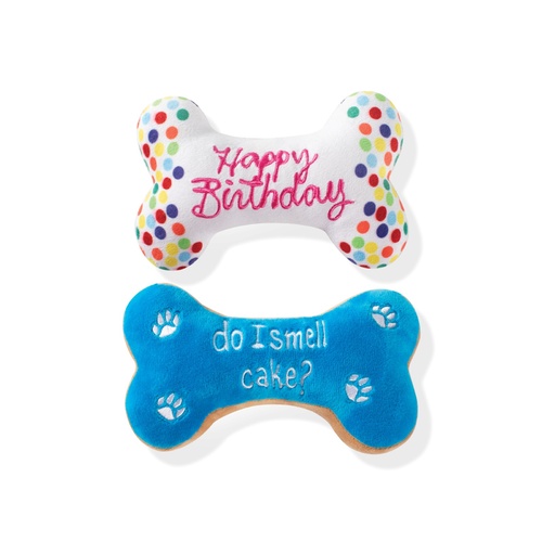 Fringe Studio Birthday Bone Cookies Plush Dog Toy main image