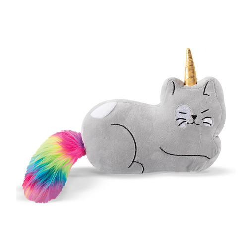 Fringe Studio Lazy Caticorn Rainbow Unicorn Cat Plush Squeaker Dog Toy main image