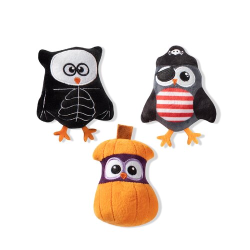 Fringe Studio Plush Squeaker Dog Toy - Halloween Owl-O-Ween main image