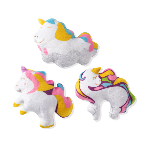 Fringe Studio Minis Unicorns 3-Piece Plush Dog Toy Set main image