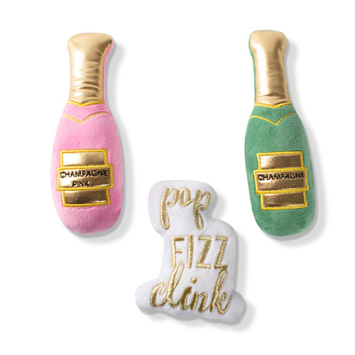 Fringe Studio Minis Champagne 3-Piece Plush Dog Toy Set main image