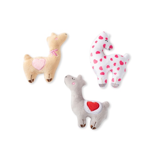 Fringe Studio Love Llamas 3-piece Small Dog Toy Set  main image