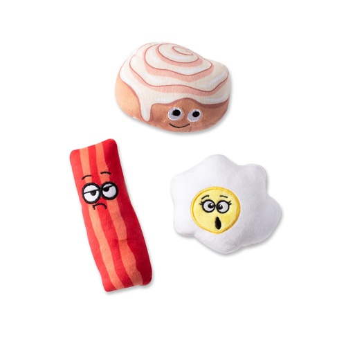 Fringe Studio Breakfast Plush Dog Toy - 3 Pack main image