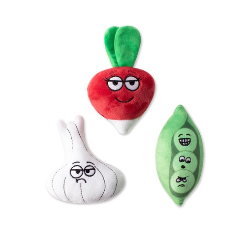 Fringe Studio Veggies Plush Dog Toy - Set of 3 Toys main image