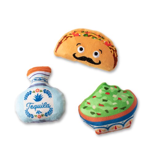 Fringe Studio Plush Squeaker Dog Toy - Taco Tuesday - 3 Pack main image