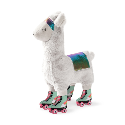 Fringe Studio Llama On Roller Skates Plush Squeaker Dog Toy main image