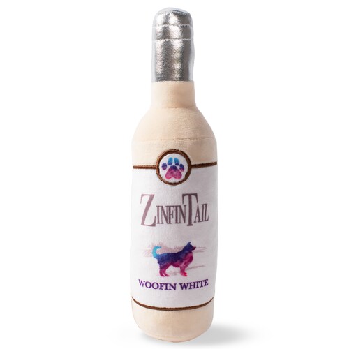 Fringe Studio Plush Bottle Squeaker Wine Bottle Dog Toy - Zinfintail  main image