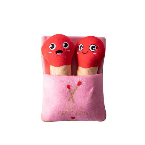 Fringe Studio Plush Squeaker Valentine's Day Dog Toy - Perfect Match main image