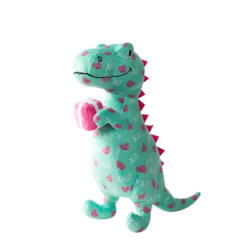Fringe Studio Plush Squeaker Valentine's Day Dog Toy - XO Rex main image
