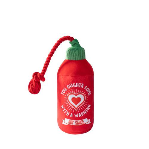 Fringe Studio Rope & Plush Squeaker Valentine's Day Dog Toy - Hearts On Fire main image