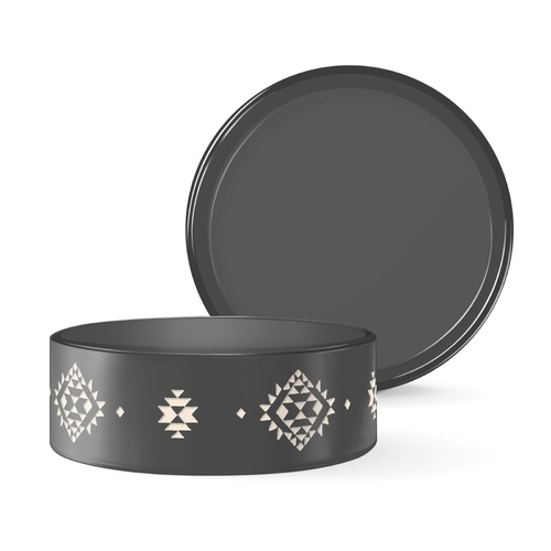 Fringe Studio Ceramic Charcoal Tribal Bowl - One Size main image