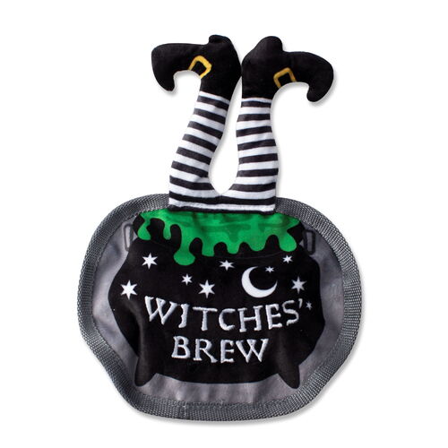 Fringe Studio Halloween No Stuffing Squeaker Dog Toy - Drop In For A Spell main image