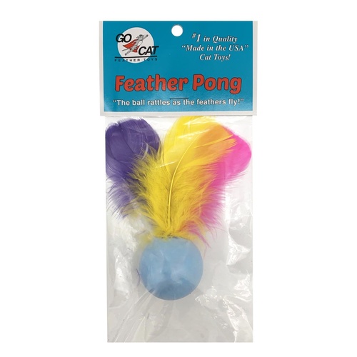 Go Cat Feather Pong Bat Around Plush Feathery Cat Toy main image