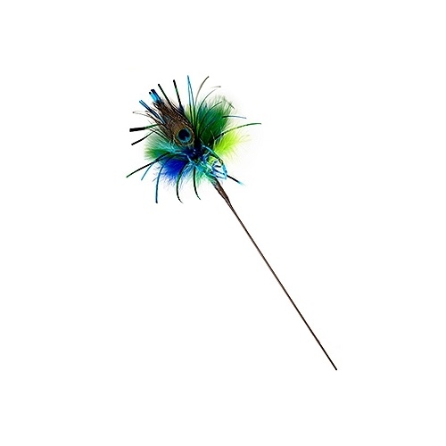 Go Cat Feather Teaser Peacock Sparkler with Extra Long Wand main image