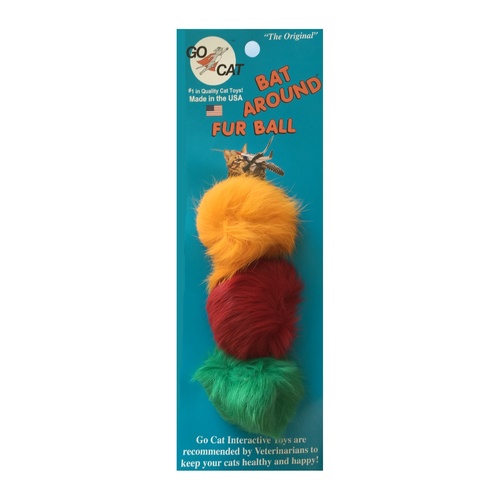Go Cat Bat Arounds Fluffy Cat Toy in Assorted Colours - Pack of 3 main image