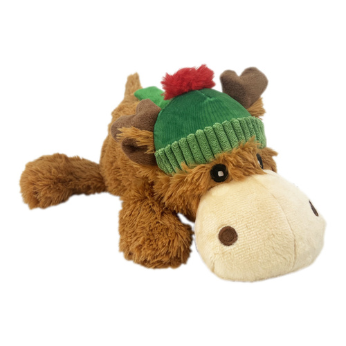 KONG Cozie Snuggle Dog Toy - Christmas Holiday Reindeer - Medium - Pack of 3 main image