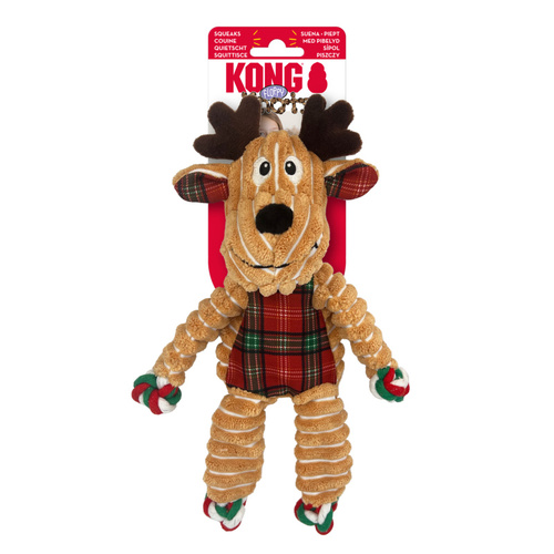 KONG Floppy Knots Christmas Holiday Reindeer Dog Toy - Sm/Med main image