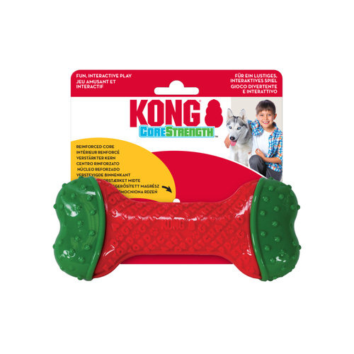 KONG Christmas Holiday CoreStrength Dog Toy - Bone - Med/Lge - Bulk Pack of 4 main image