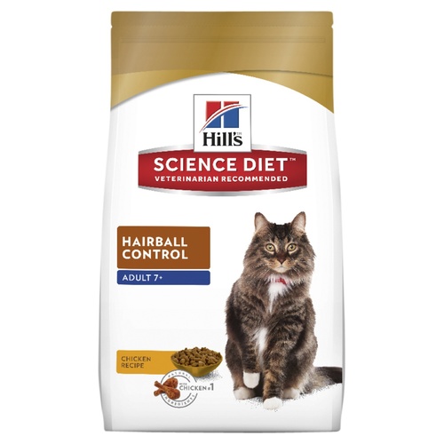 Hills Science Diet Adult 7+ Hairball Control Dry Cat Food main image