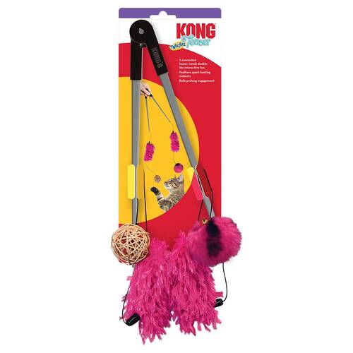 4 x KONG Teaser Tweezerz Cat Wand Toy in Assorted Colours Bulk main image