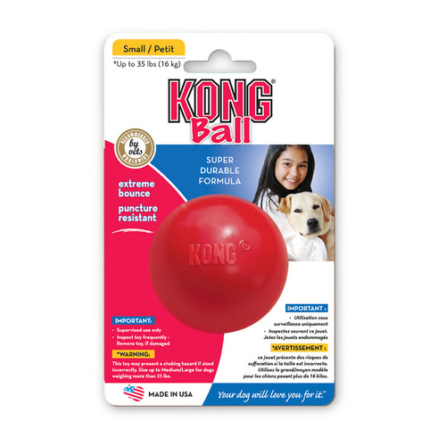 3 x KONG Classic Ball Non-Toxic Rubber Fetch Dog Toy - Small main image