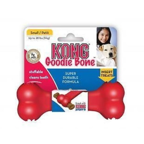 KONG Classic Rubber Goodie Interactive Treat Holder Bone Dog Toy - Small main image