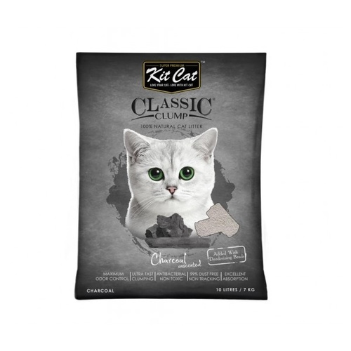 Kit Cat Ultra Fast Classic Clumping Bentonite Cat Litter 10 litres/7kg - Charcoal main image