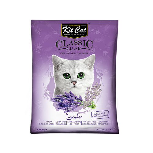 Kit Cat Ultra Fast Classic Clumping Bentonite Cat Litter 10 litres/7kg - Lavender main image
