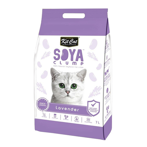 Kit Cat Soya Clumping Cat Litter made from Soybean Waste - Lavender 7 Litres main image